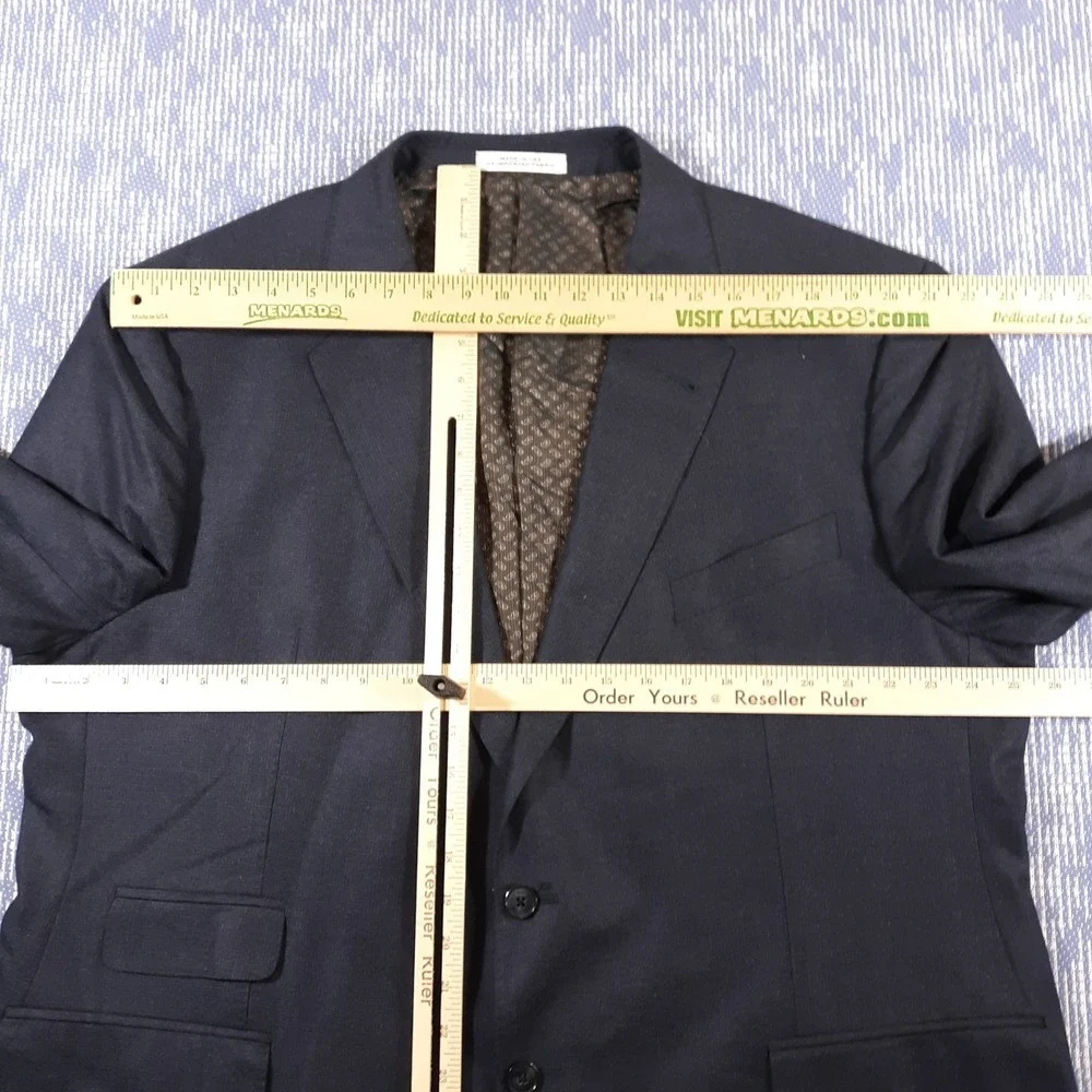 Joseph Abboud Wool Suit Jacket Blazer Mens 50 R Blue Vitale Barberis Canonico